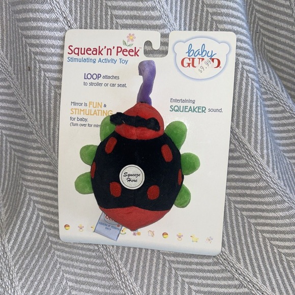 Baby Gund Squeak N Peek Ladybug‎ Squeaking Mirror Toy D1 - Picture 1 of 2